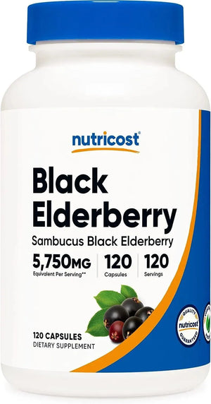 NUTRICOST - Nutricost Elderberry Capsules 575Mg. 120 Capsulas - The Red Vitamin MX - Suplementos Alimenticios - {{ shop.shopifyCountryName }}