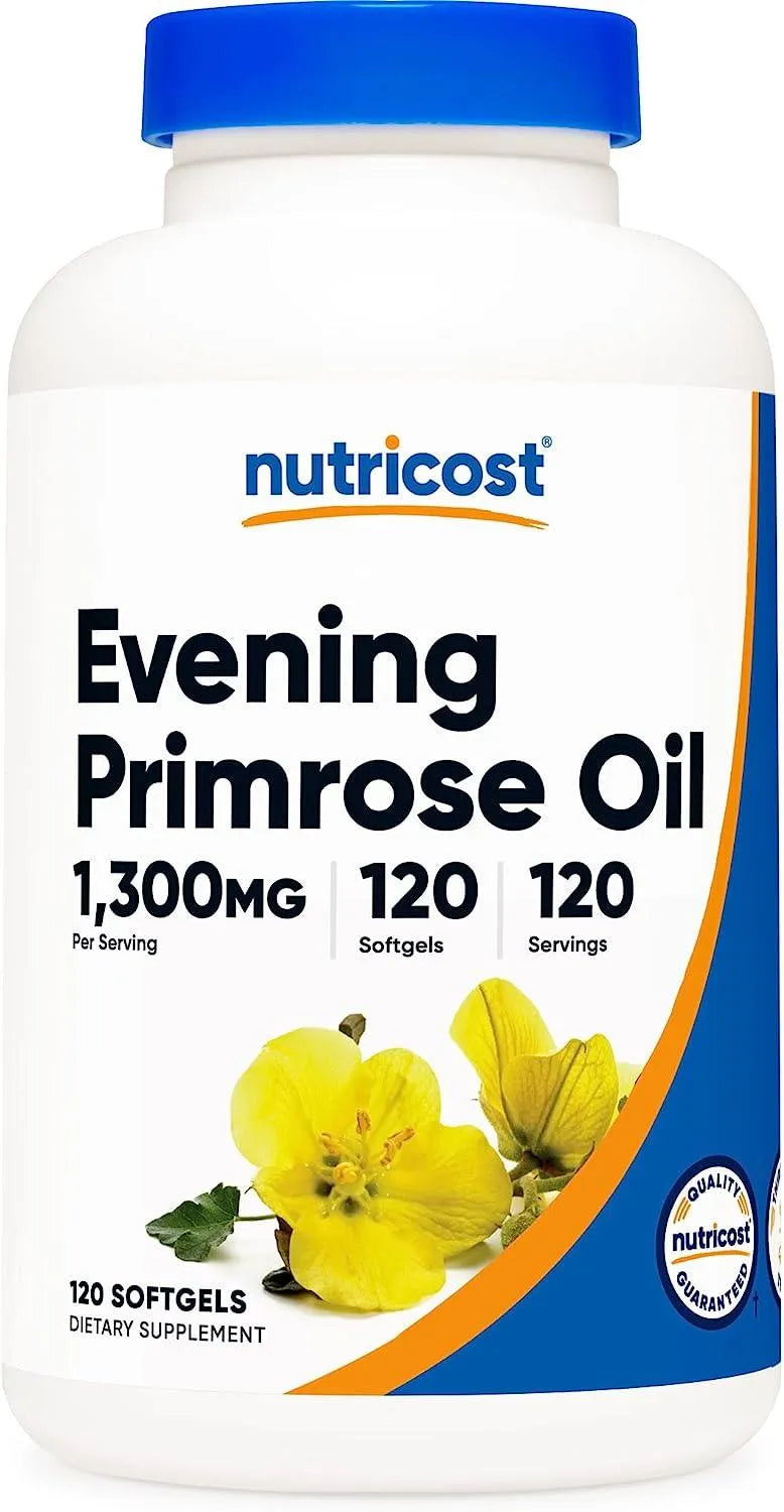 NUTRICOST - Nutricost Evening Primrose Oil 1,300Mg. 120 Capsulas Blandas - The Red Vitamin MX - Suplementos Alimenticios - {{ shop.shopifyCountryName }}