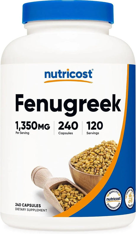 NUTRICOST - Nutricost Fenugreek Seed 1350Mg. 240 Capsulas - The Red Vitamin MX - Suplementos Alimenticios - {{ shop.shopifyCountryName }}