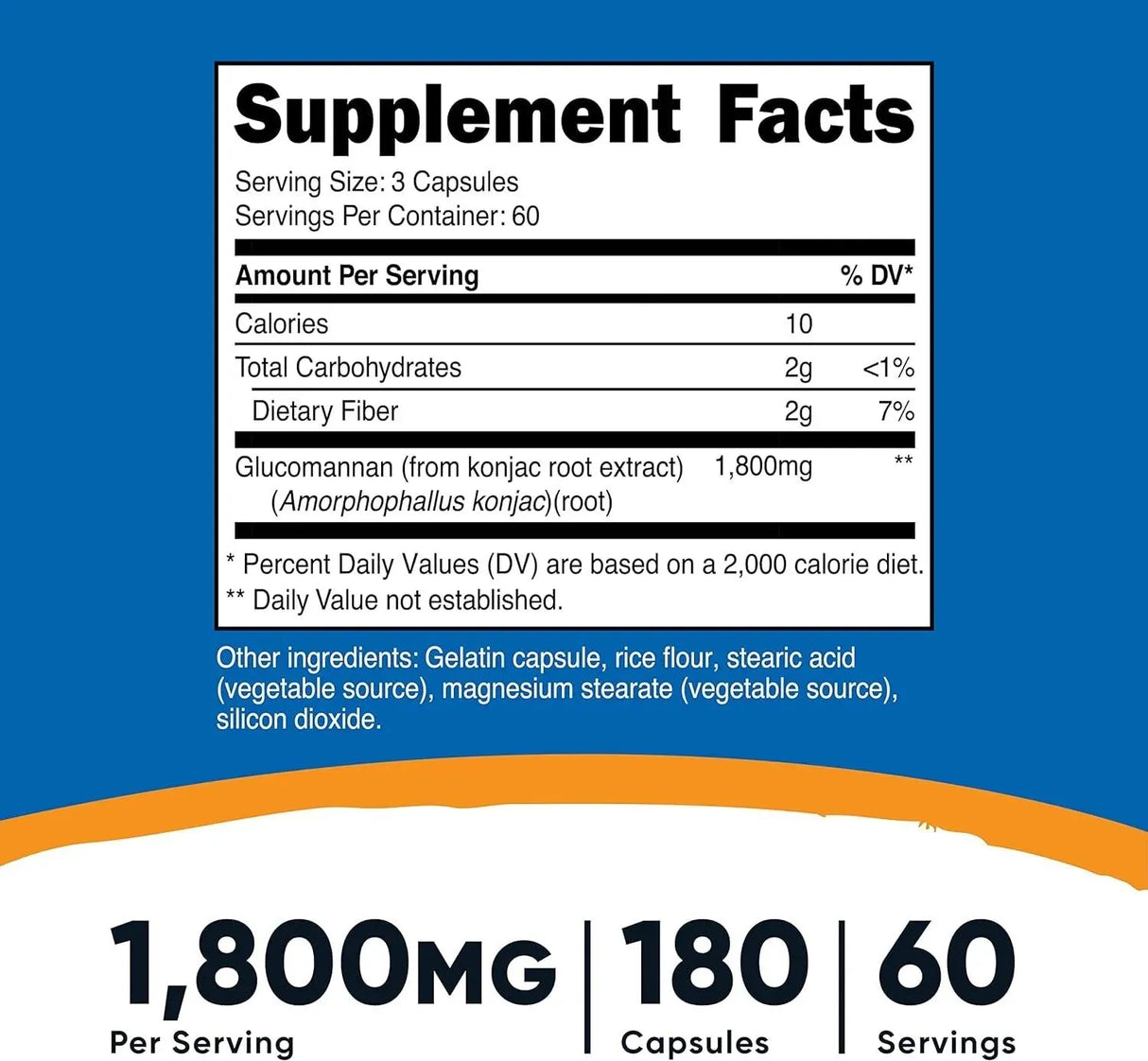 NUTRICOST - Nutricost Glucomannan 1,800Mg. 180 Capsulas 3 Pack - The Red Vitamin MX - Suplementos Alimenticios - {{ shop.shopifyCountryName }}