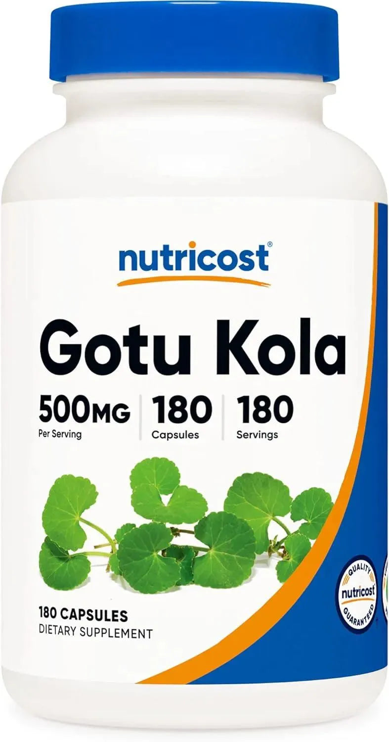 NUTRICOST - Nutricost Gotu Kola 500Mg. 180 Capsulas - The Red Vitamin MX - Suplementos Alimenticios - {{ shop.shopifyCountryName }}