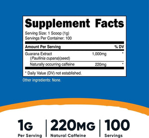 NUTRICOST - Nutricost Guarana Extract Powder 100Gr. - The Red Vitamin MX - Suplementos Alimenticios - {{ shop.shopifyCountryName }}