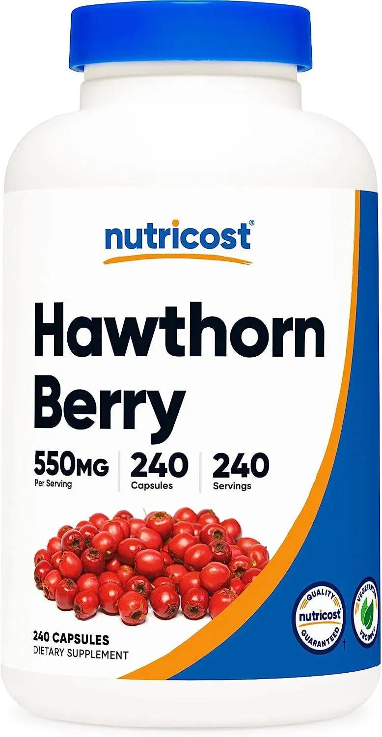 NUTRICOST - Nutricost Hawthorn Berry Capsules 550Mg. 240 Capsulas - The Red Vitamin MX - Suplementos Alimenticios - {{ shop.shopifyCountryName }}