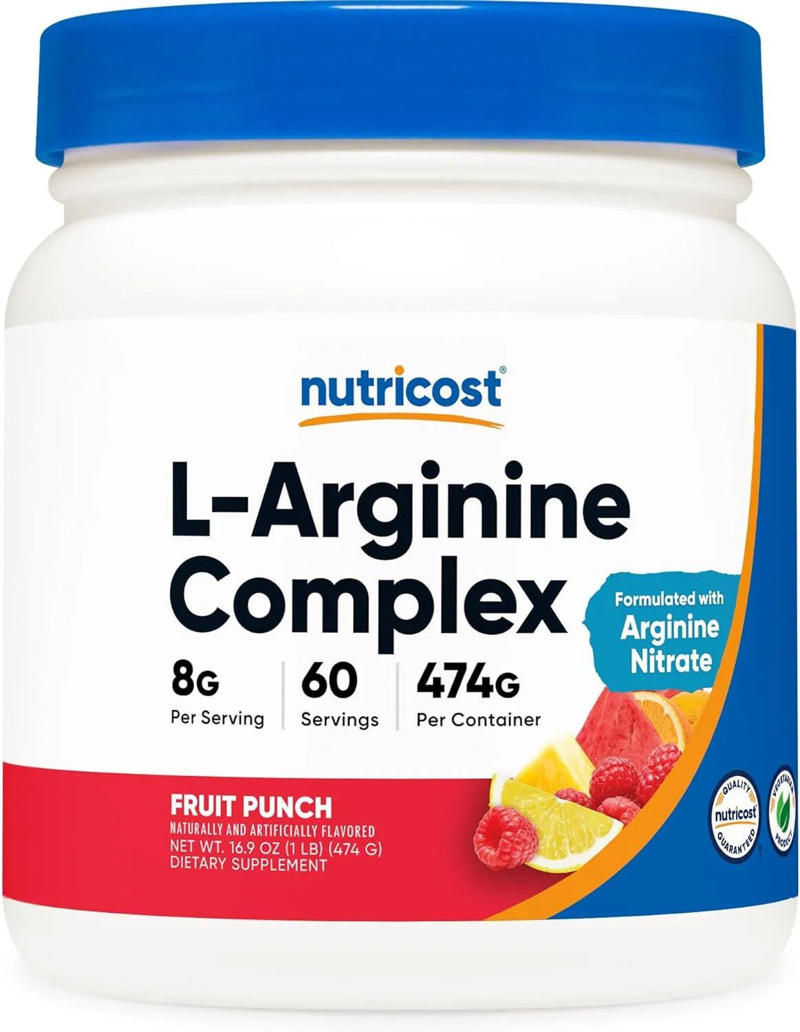 NUTRICOST - Nutricost L-Arginine Complex Powder Fruit Punch 474Gr. - The Red Vitamin MX - Suplementos Alimenticios - {{ shop.shopifyCountryName }}