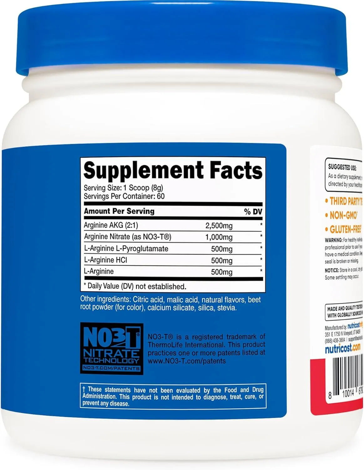 NUTRICOST - Nutricost L-Arginine Complex Powder Fruit Punch 474Gr. - The Red Vitamin MX - Suplementos Alimenticios - {{ shop.shopifyCountryName }}