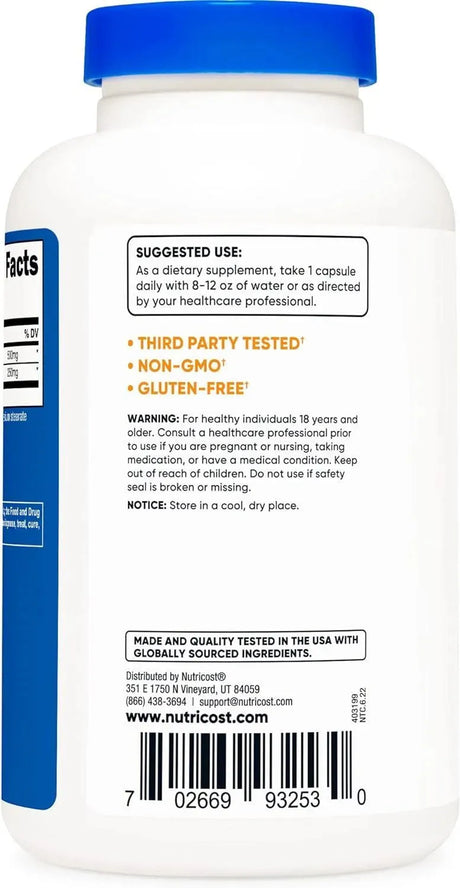 NUTRICOST - Nutricost L-Arginine L-Ornithine 750Mg. 180 Capsulas 2 Pack - The Red Vitamin MX - Suplementos Alimenticios - {{ shop.shopifyCountryName }}