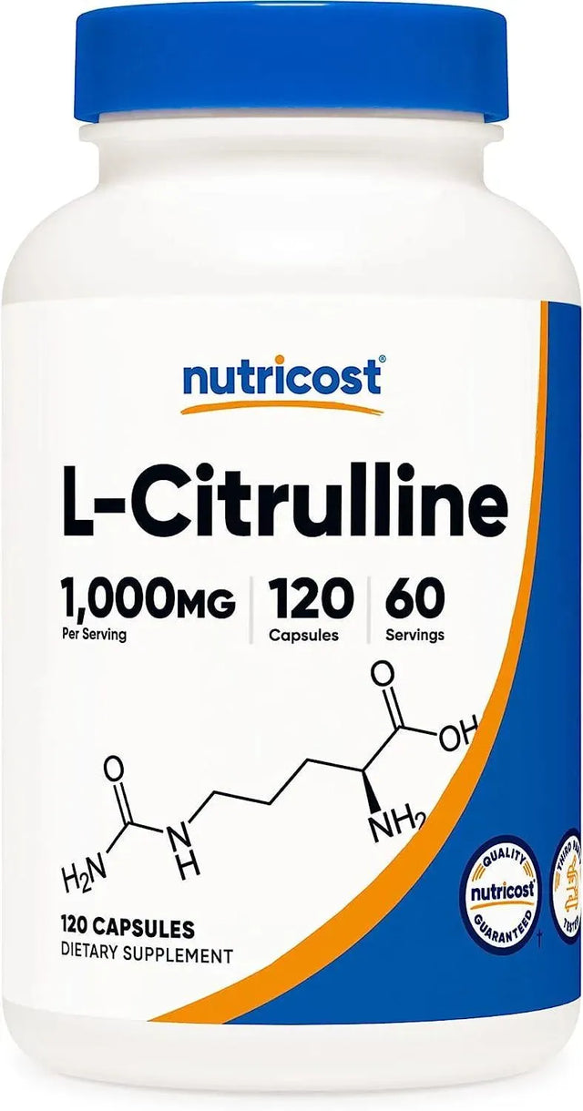 NUTRICOST - Nutricost L-Citrulline 1000Mg. 120 Capsulas - The Red Vitamin MX - Suplementos Alimenticios - {{ shop.shopifyCountryName }}