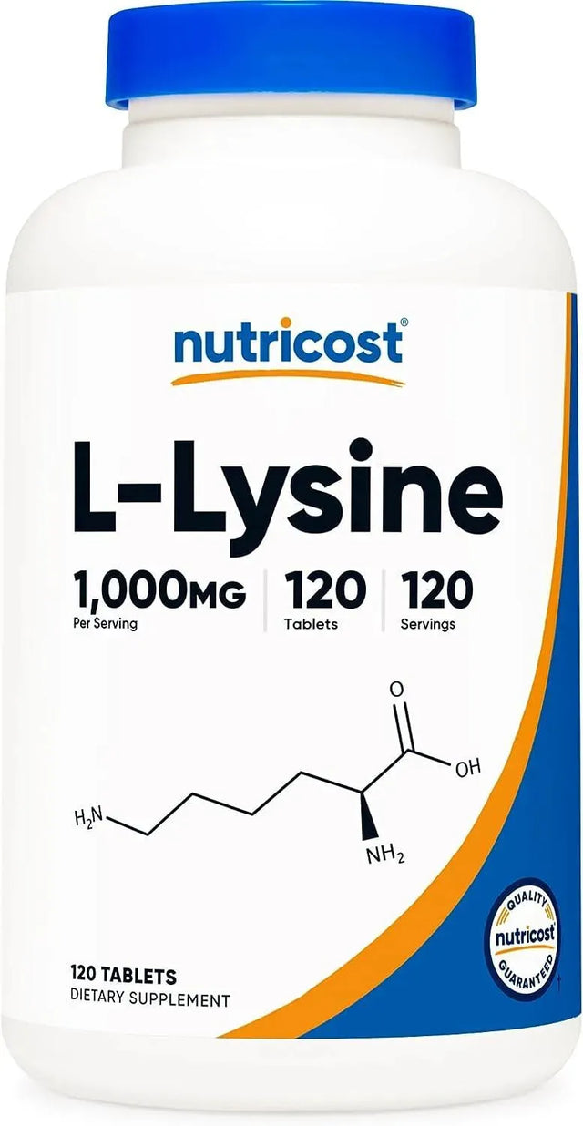 NUTRICOST - Nutricost L-Lysine 1000Mg. 120 Tabletas - The Red Vitamin MX - Suplementos Alimenticios - {{ shop.shopifyCountryName }}