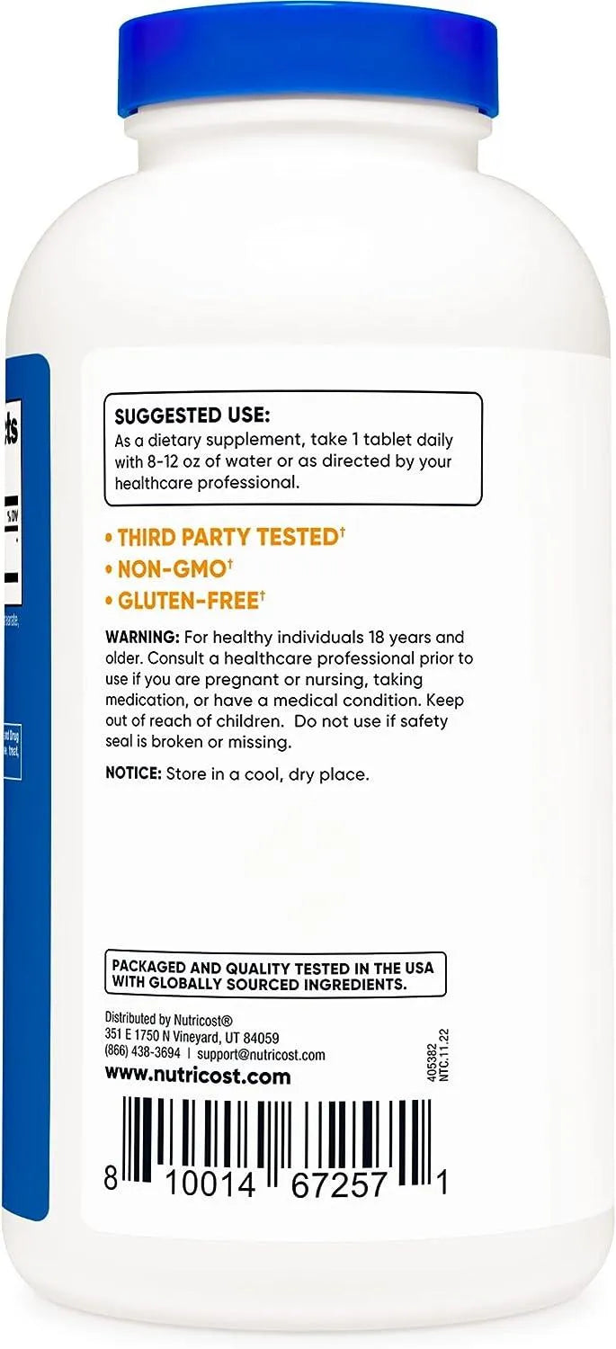 NUTRICOST - Nutricost L-Lysine 1000Mg. 240 Tabletas - The Red Vitamin MX - Suplementos Alimenticios - {{ shop.shopifyCountryName }}