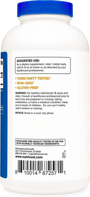 NUTRICOST - Nutricost L-Lysine 1000Mg. 240 Tabletas - The Red Vitamin MX - Suplementos Alimenticios - {{ shop.shopifyCountryName }}