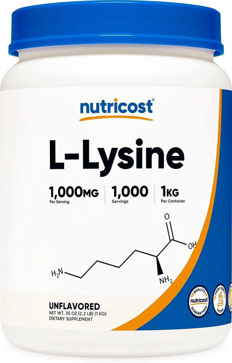 NUTRICOST - Nutricost L-Lysine Powder 1000Mg. 1Kg. - The Red Vitamin MX - Suplementos Alimenticios - {{ shop.shopifyCountryName }}