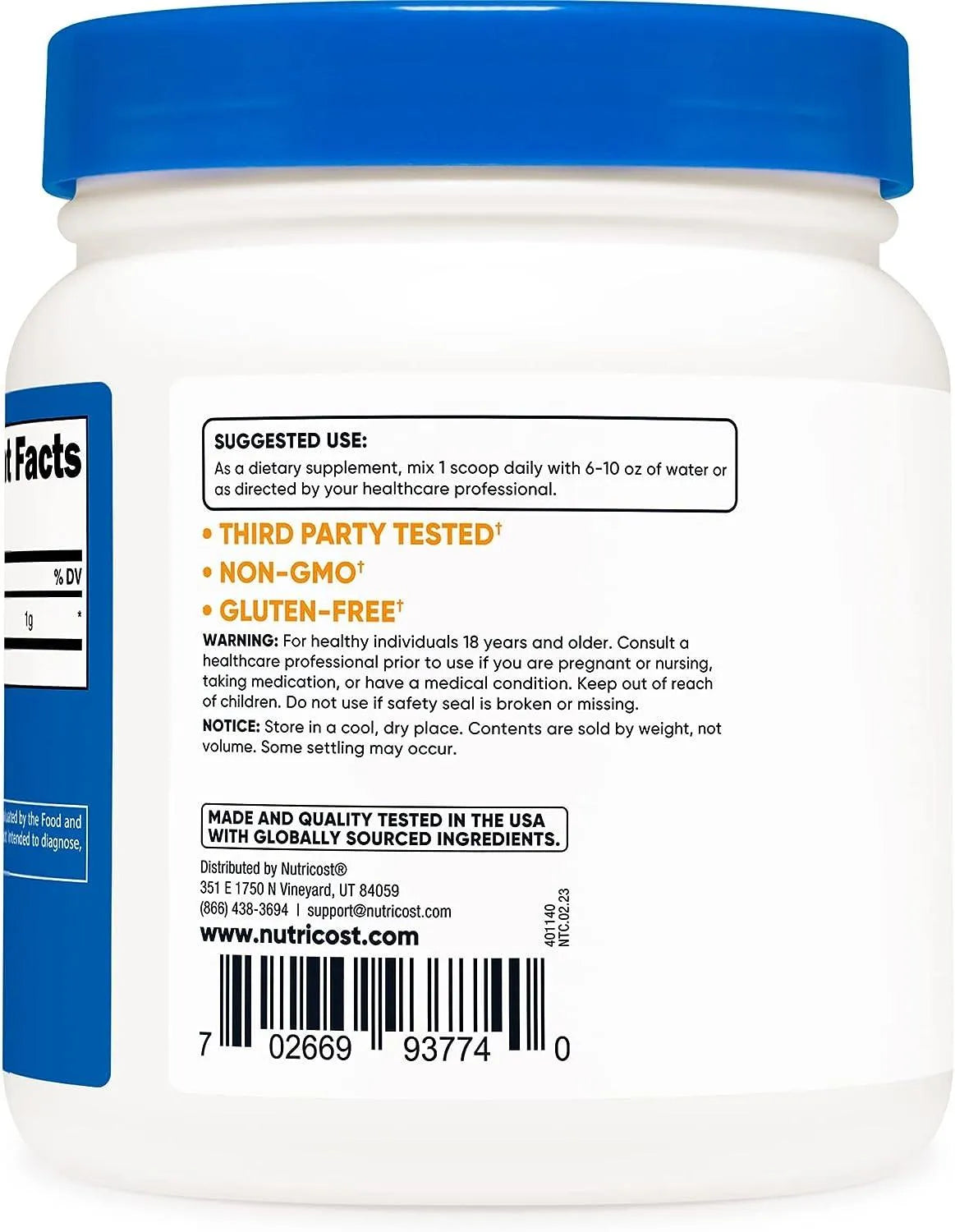 NUTRICOST - Nutricost L-Lysine Powder 500 Servicios 500Gr. - The Red Vitamin MX - Suplementos Alimenticios - {{ shop.shopifyCountryName }}