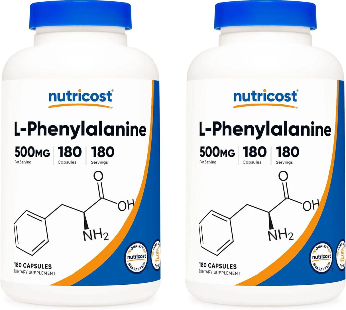 NUTRICOST - Nutricost L-Phenylalanine 500Mg. 180 Capsulas 2 Pack - The Red Vitamin MX - Suplementos Alimenticios - {{ shop.shopifyCountryName }}