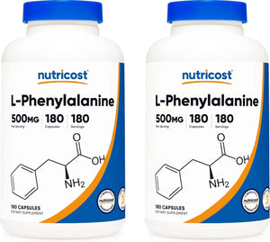 NUTRICOST - Nutricost L-Phenylalanine 500Mg. 180 Capsulas 2 Pack - The Red Vitamin MX - Suplementos Alimenticios - {{ shop.shopifyCountryName }}