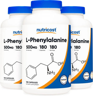 NUTRICOST - Nutricost L-Phenylalanine 500Mg. 180 Capsulas 3 Pack - The Red Vitamin MX - Suplementos Alimenticios - {{ shop.shopifyCountryName }}