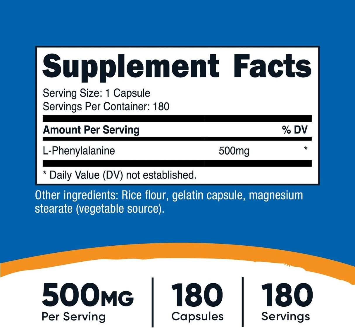 NUTRICOST - Nutricost L-Phenylalanine 500Mg. 180 Capsulas - The Red Vitamin MX - Suplementos Alimenticios - {{ shop.shopifyCountryName }}