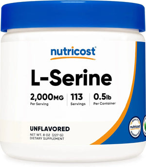 NUTRICOST - Nutricost L-Serine Powder 2000Mg. 227Gr. - The Red Vitamin MX - Suplementos Alimenticios - {{ shop.shopifyCountryName }}