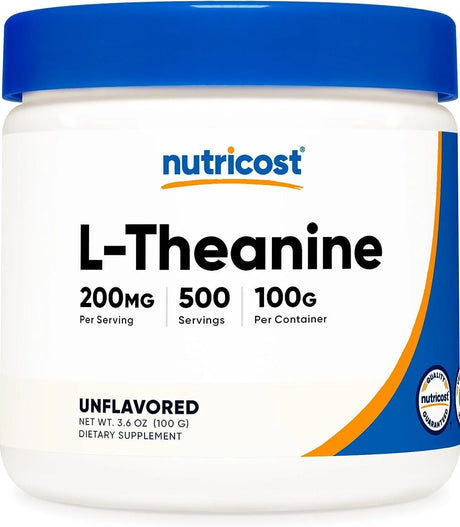 NUTRICOST - Nutricost L-Theanine Powder 500 Servicios 100Gr. - The Red Vitamin MX - Suplementos Alimenticios - {{ shop.shopifyCountryName }}