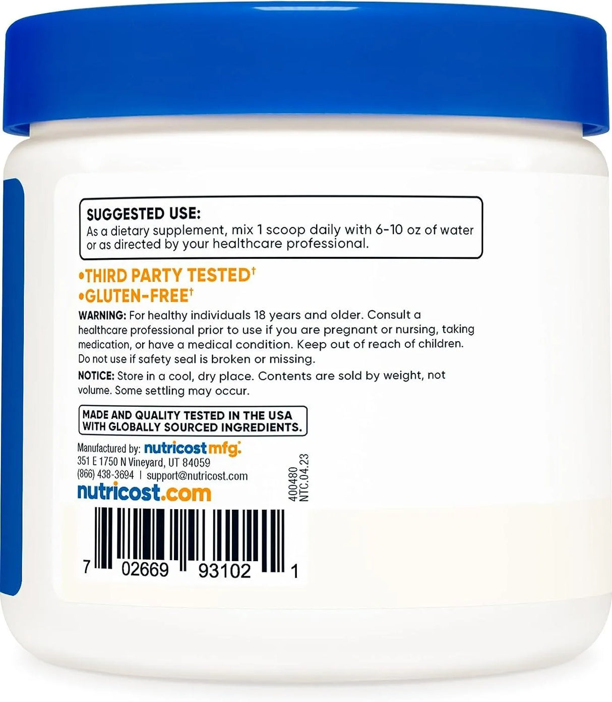 NUTRICOST - Nutricost L-Theanine Powder 500 Servicios 100Gr. - The Red Vitamin MX - Suplementos Alimenticios - {{ shop.shopifyCountryName }}