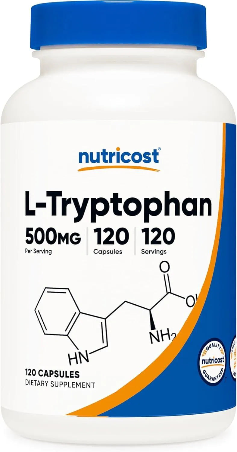 NUTRICOST - Nutricost L-Tryptophan 500Mg. 120 Capsulas - The Red Vitamin MX - Suplementos Alimenticios - {{ shop.shopifyCountryName }}