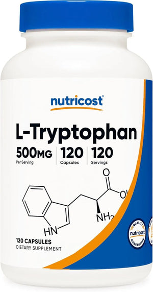 NUTRICOST - Nutricost L-Tryptophan 500Mg. 120 Capsulas - The Red Vitamin MX - Suplementos Alimenticios - {{ shop.shopifyCountryName }}