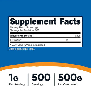NUTRICOST - Nutricost L-Tyrosine Powder 500Gr. - The Red Vitamin MX - Suplementos Alimenticios - {{ shop.shopifyCountryName }}
