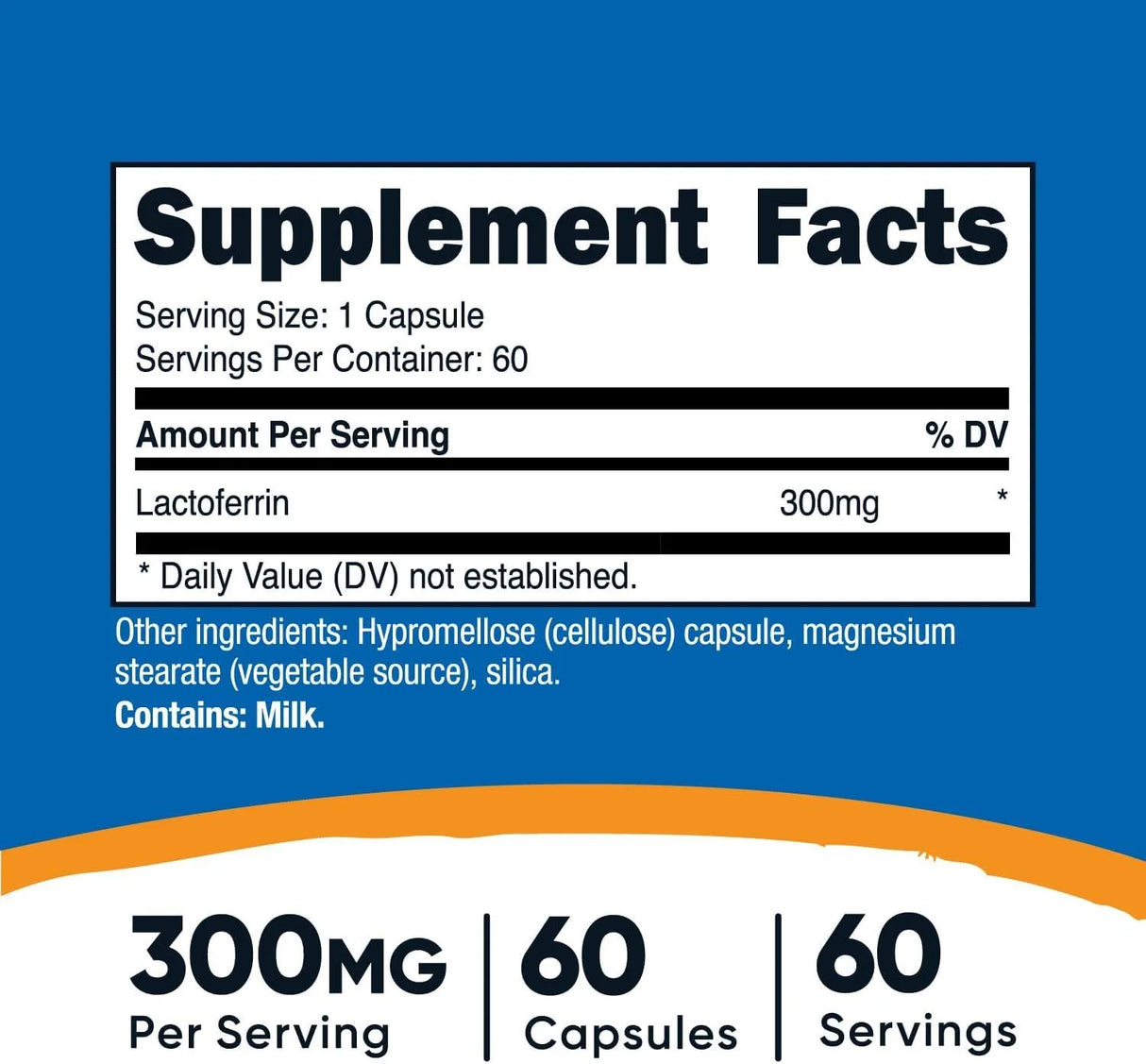 NUTRICOST - Nutricost Lactoferrin 300Mg. 60 Capsulas - The Red Vitamin MX - Suplementos Alimenticios - {{ shop.shopifyCountryName }}