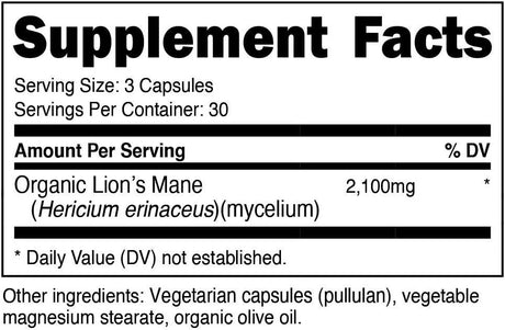 NUTRICOST - Nutricost Lion's Mane Mushroom 1650Mg. 90 Capsulas - The Red Vitamin MX - Suplementos Alimenticios - {{ shop.shopifyCountryName }}