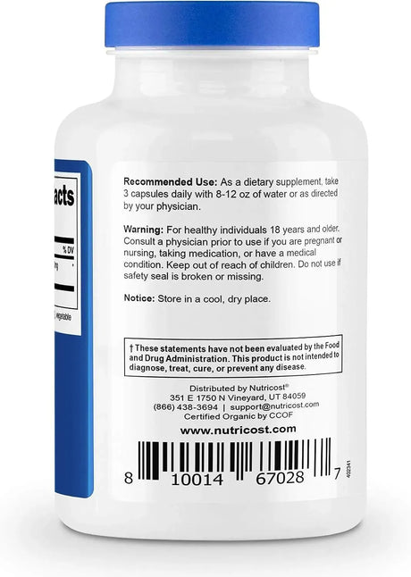 NUTRICOST - Nutricost Lion's Mane Mushroom 1650Mg. 90 Capsulas - The Red Vitamin MX - Suplementos Alimenticios - {{ shop.shopifyCountryName }}