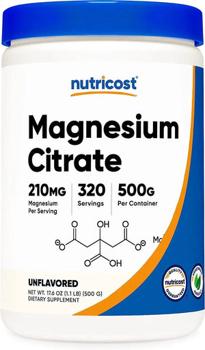 NUTRICOST - Nutricost Magnesium Citrate Powder 500Gr. - The Red Vitamin MX - Suplementos Alimenticios - {{ shop.shopifyCountryName }}