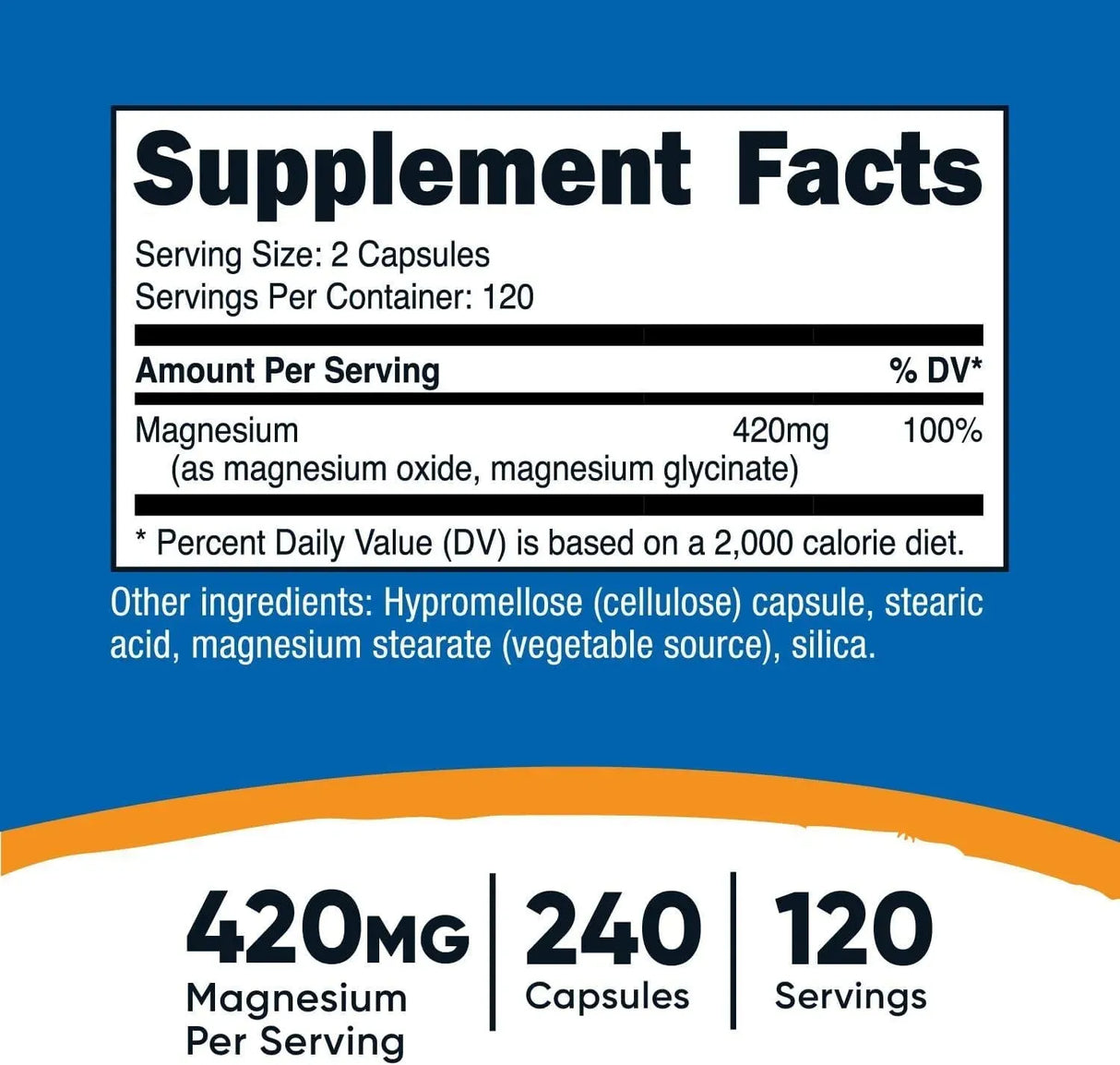NUTRICOST - Nutricost Magnesium+ Extra Strength 420Mg. 240 Capsulas - The Red Vitamin MX - Suplementos Alimenticios - {{ shop.shopifyCountryName }}