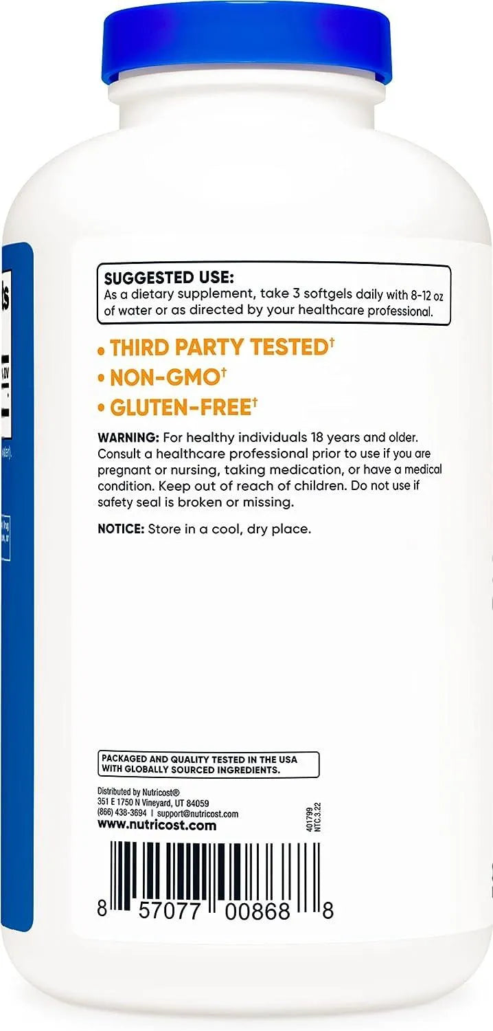 NUTRICOST - Nutricost MCT Oil Softgels 1000Mg. 300 Capsulas Blandas - The Red Vitamin MX - Suplementos Alimenticios - {{ shop.shopifyCountryName }}