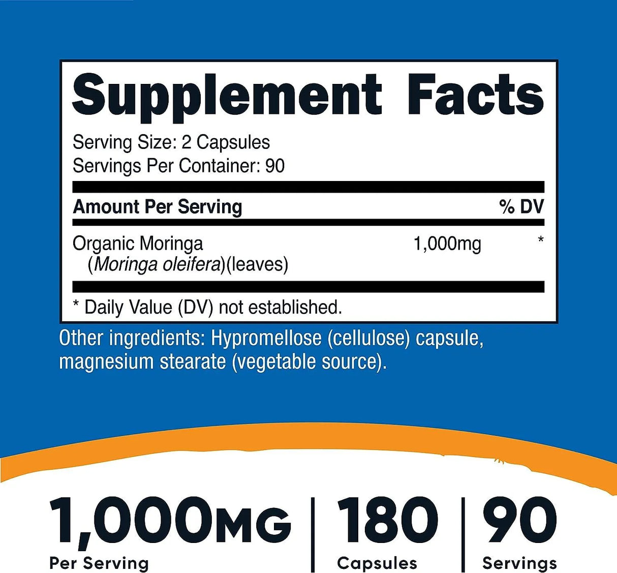 NUTRICOST - Nutricost Moringa 500Mg. 180 Capsulas - The Red Vitamin MX - Suplementos Alimenticios - {{ shop.shopifyCountryName }}