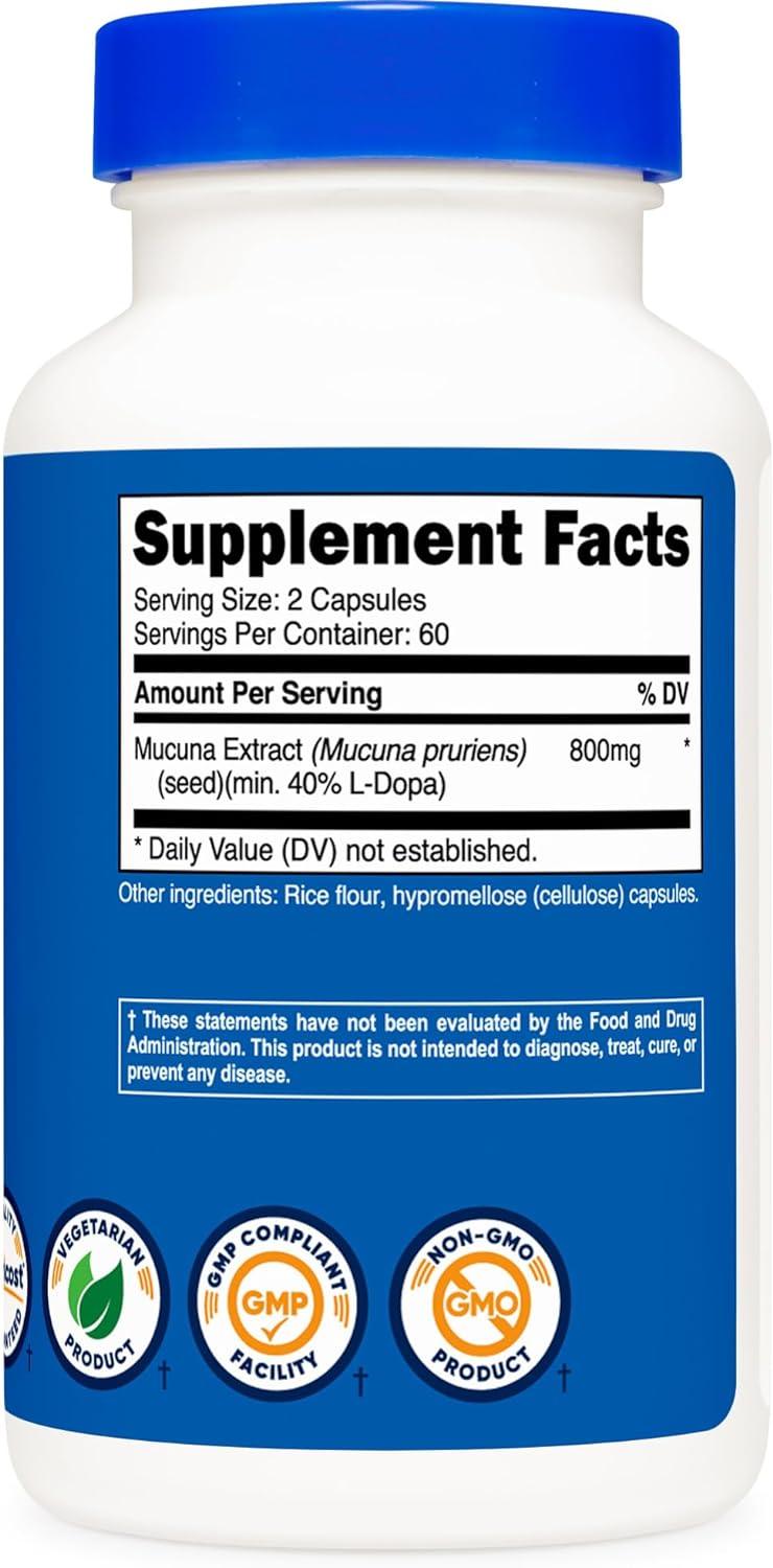 NUTRICOST - Nutricost Mucuna Pruriens 400Mg. 120 Capsulas - The Red Vitamin MX - Suplementos Alimenticios - {{ shop.shopifyCountryName }}