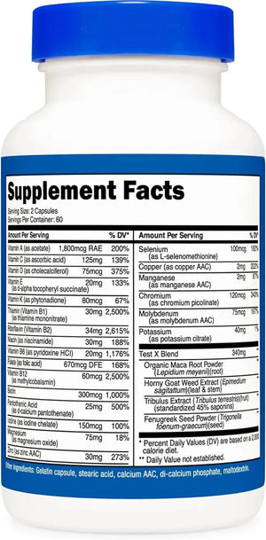 NUTRICOST - Nutricost Multivitamin for Men 120 Capsulas - The Red Vitamin MX - Suplementos Alimenticios - {{ shop.shopifyCountryName }}
