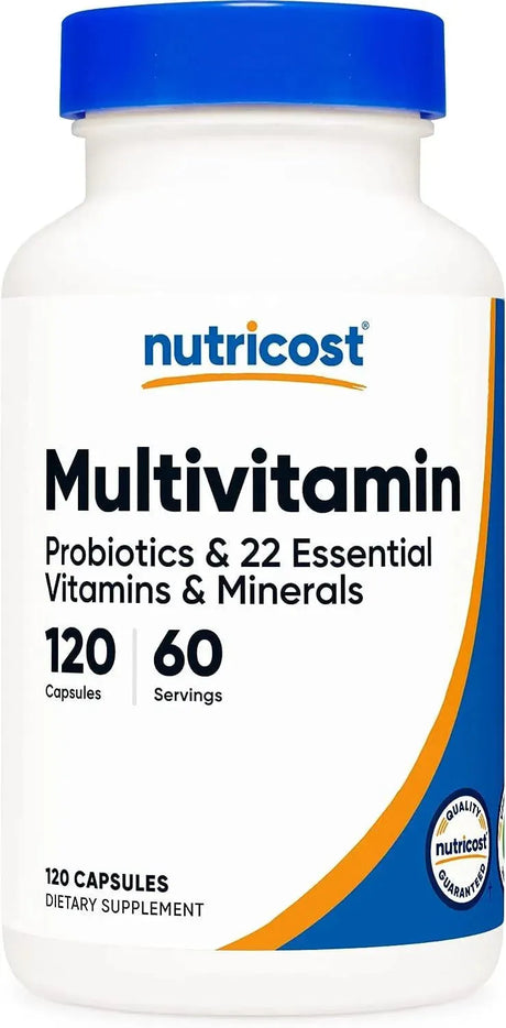 NUTRICOST - Nutricost Multivitamin with Probiotics 120 Capsulas - The Red Vitamin MX - Suplementos Alimenticios - {{ shop.shopifyCountryName }}