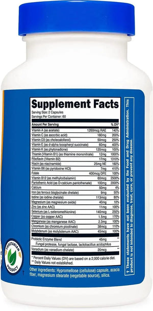 NUTRICOST - Nutricost Multivitamin with Probiotics 120 Capsulas - The Red Vitamin MX - Suplementos Alimenticios - {{ shop.shopifyCountryName }}