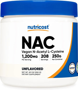 NUTRICOST - Nutricost N-Acetyl L-Cysteine (NAC) Powder 250Gr. - The Red Vitamin MX - Suplementos Alimenticios - {{ shop.shopifyCountryName }}