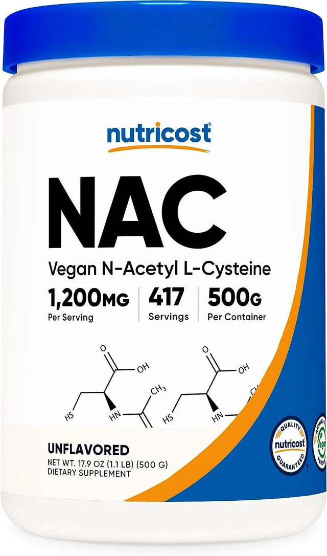 NUTRICOST - Nutricost N-Acetyl L-Cysteine (NAC) Powder 500Gr. - The Red Vitamin MX - Suplementos Alimenticios - {{ shop.shopifyCountryName }}