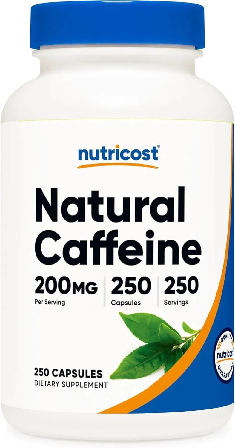 NUTRICOST - Nutricost Natural Caffeine 200Mg. 250 Capsulas - The Red Vitamin MX - Suplementos Alimenticios - {{ shop.shopifyCountryName }}