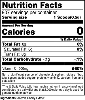 NUTRICOST - Nutricost Natural Vitamin C Acerola Cherry Powder 454Gr. - The Red Vitamin MX - Suplementos Alimenticios - {{ shop.shopifyCountryName }}