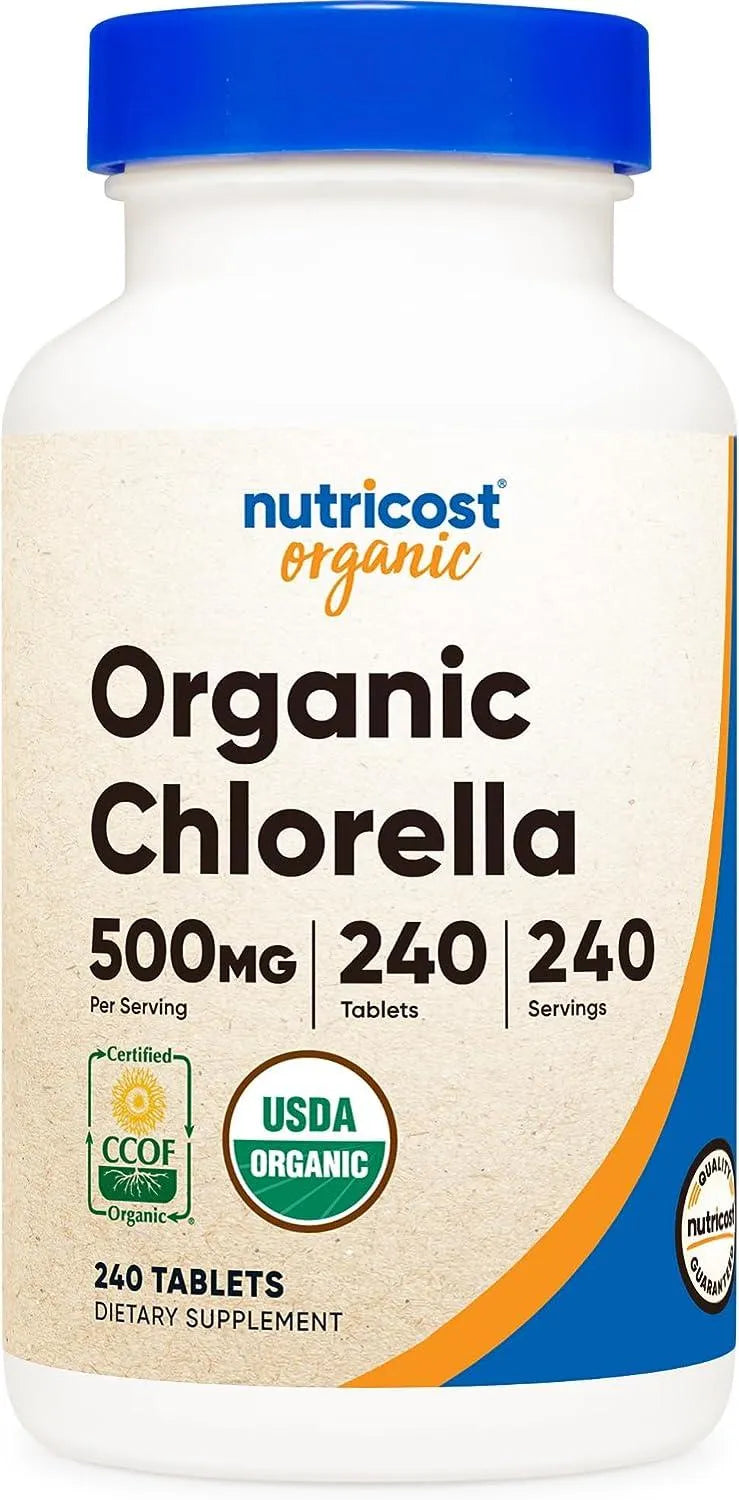 NUTRICOST - Nutricost Organic Chlorella 500Mg. 240 Tabletas - The Red Vitamin MX - Suplementos Alimenticios - {{ shop.shopifyCountryName }}