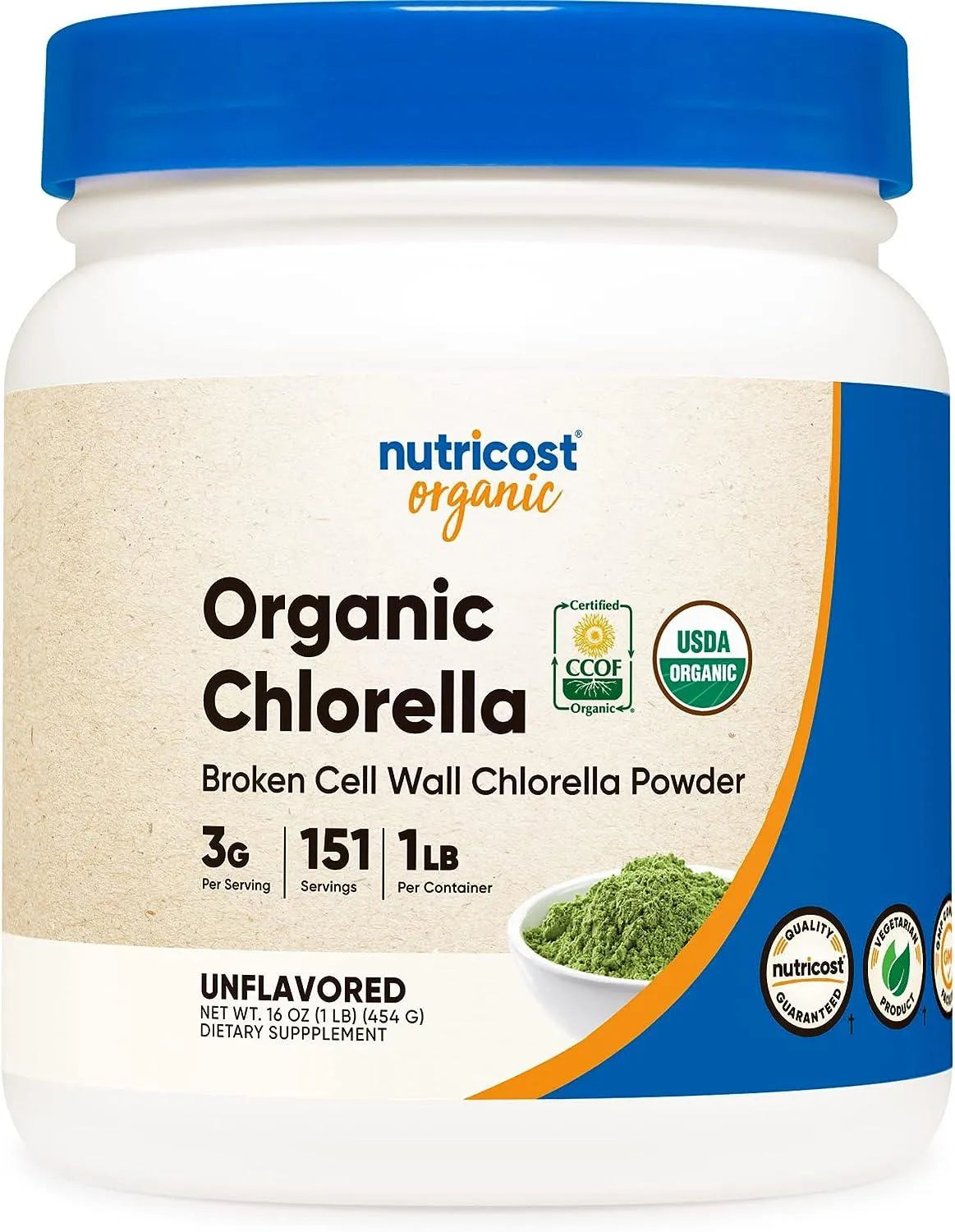 NUTRICOST - Nutricost Organic Chlorella Powder 16Oz. - The Red Vitamin MX - Suplementos Alimenticios - {{ shop.shopifyCountryName }}