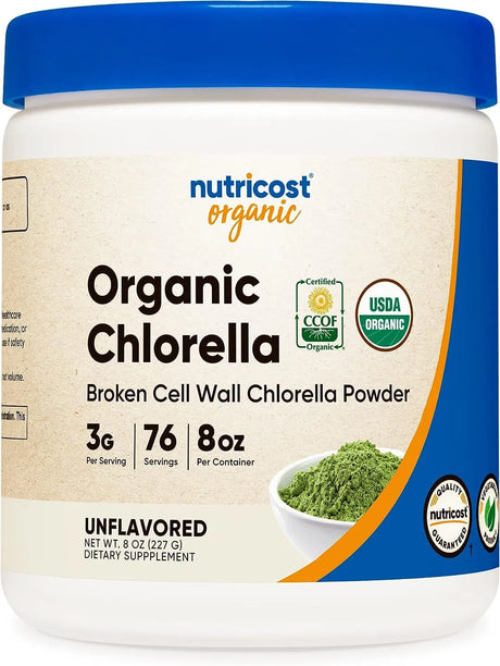 NUTRICOST - Nutricost Organic Chlorella Powder 8 Oz. - The Red Vitamin MX - Suplementos Alimenticios - {{ shop.shopifyCountryName }}