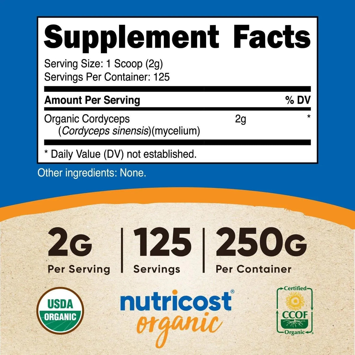 NUTRICOST - Nutricost Organic Cordyceps Mushroom Powder 250Gr. - The Red Vitamin MX - Suplementos Alimenticios - {{ shop.shopifyCountryName }}