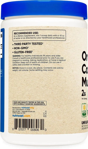 NUTRICOST - Nutricost Organic Cordyceps Mushroom Powder 250Gr. - The Red Vitamin MX - Suplementos Alimenticios - {{ shop.shopifyCountryName }}
