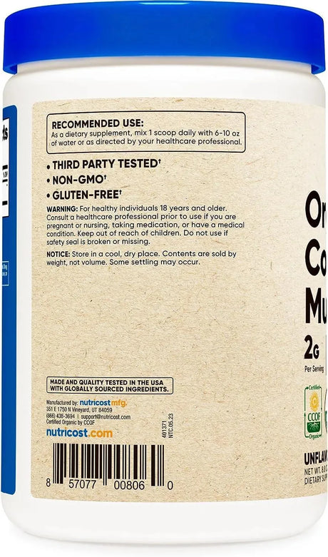 NUTRICOST - Nutricost Organic Cordyceps Mushroom Powder 250Gr. - The Red Vitamin MX - Suplementos Alimenticios - {{ shop.shopifyCountryName }}