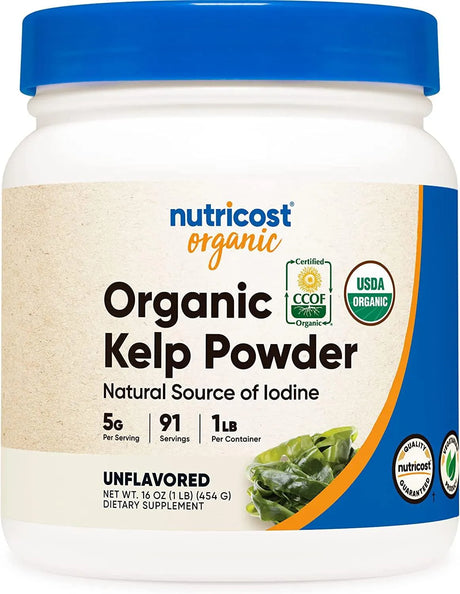 NUTRICOST - Nutricost Organic Kelp Powder Natural Source of Iodine 464Gr. - The Red Vitamin MX - Suplementos Alimenticios - {{ shop.shopifyCountryName }}