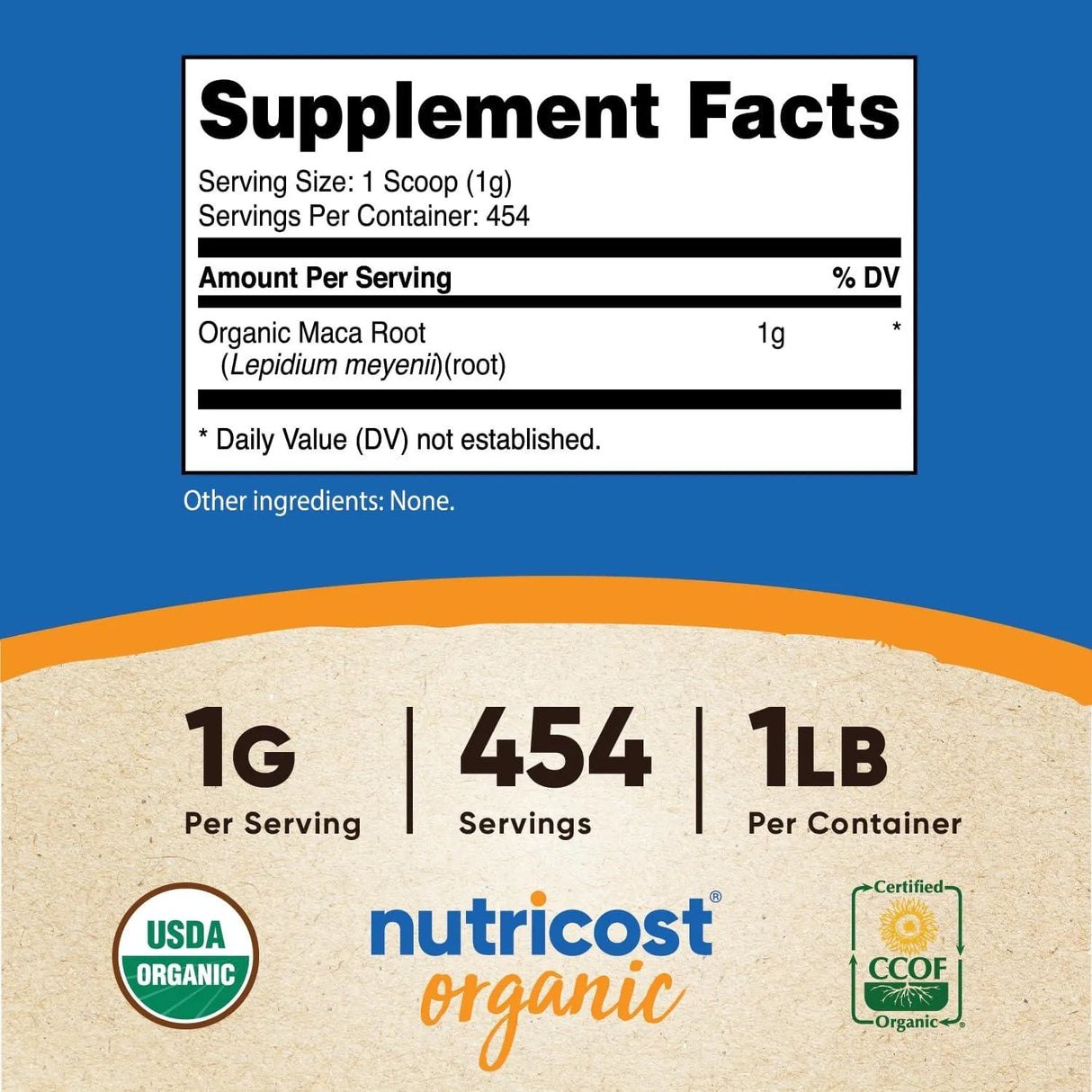 NUTRICOST - Nutricost Organic Maca Root Powder 1Lb. - The Red Vitamin MX - Suplementos Alimenticios - {{ shop.shopifyCountryName }}