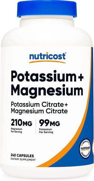 NUTRICOST - Nutricost Potassium 99Mg. Magnesium 210Mg. Citrates 240 Capsulas - The Red Vitamin MX - Suplementos Alimenticios - {{ shop.shopifyCountryName }}